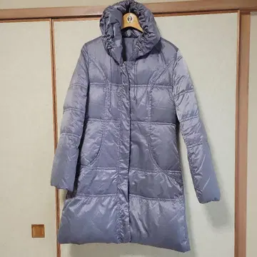 그레이 롱 다운 자켓