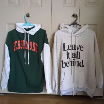 여성용 여아 후드티 트레이닝복 프리 사이즈 2점