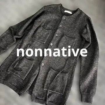 새상품급 nonnative 롱 가디건 코디건 다크 그레이