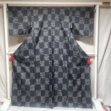 #12-008 폴리에스테르 오시마 기모노 이중 기모노 코몬 기장 167