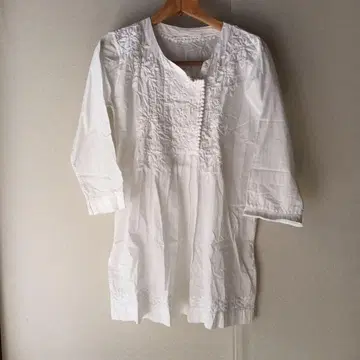 손자수 코튼 쿠르타