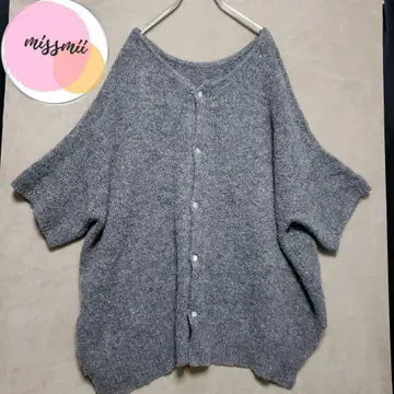 utilite 유틸리티 그레이 반팔 니트 울 스웨터 베스트 버튼 포함