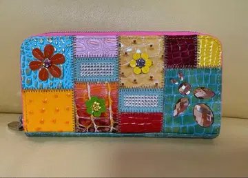 최종 가격 미사용품 미켈란젤로 비쥬 라운드 지퍼 장지갑