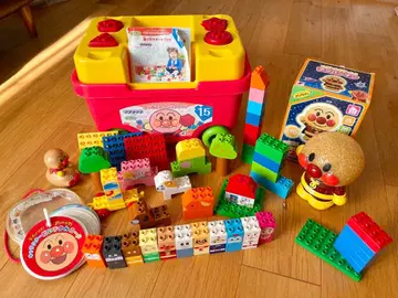 호빵맨 완구 세트 블록 왜건 새상품 라이팅 인형 2 카드