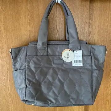 2점째 반값 신상 새상품 LIZDAYS 다크 그레이 나일론 대용량 토트백