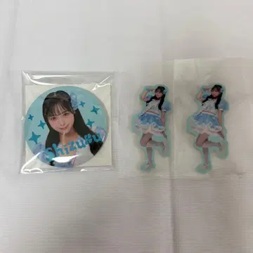 pixel ribbon 캔뱃지 스티커 하야마 시즈쿠