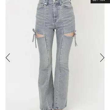 부츠컷 데님 플레어 데님 라이트 블루