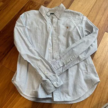 랄프 로렌 스트라이프 패턴 버튼 다운 셔츠 사이즈 13