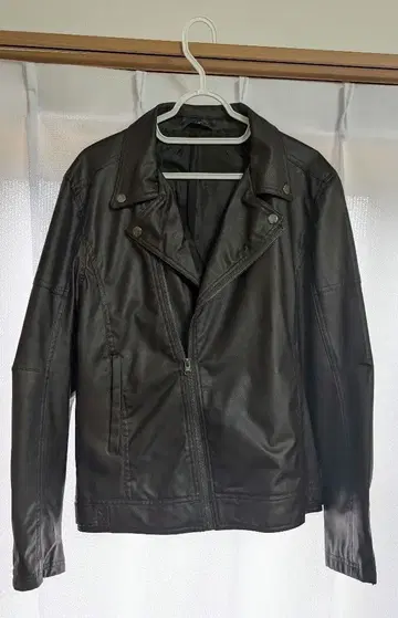 GELEONE 가죽 라이더 자켓 인조 가죽