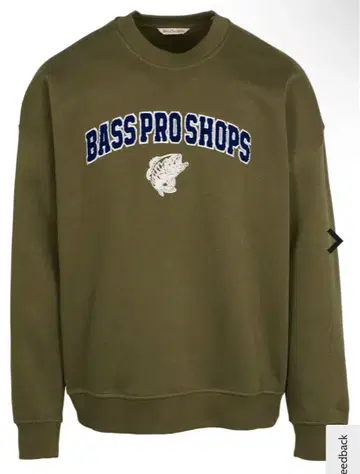 BASS PRO SHOPS 크루넥 맨투맨 올리브 그린 새상품