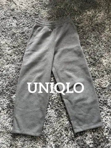 UNIQLO C 맨투맨 와이드 팬츠 다크 그레이 XS