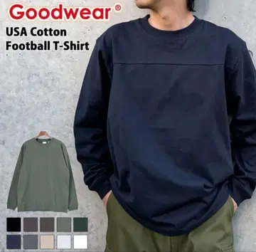 Goodwear USA 코튼 풋볼T셔츠 다크 차콜