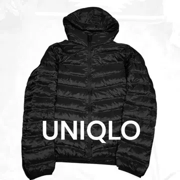 유니클로 울트라 라이트 다운 심리스 후드티 M 블랙