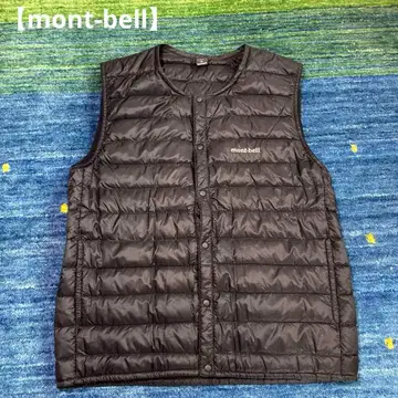 [ 미사용 ] mont-bell 다운 나일론 베스트 사이즈 M 블랙