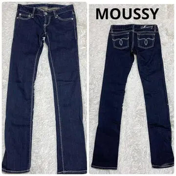 moussy 반짝반짝 자수 스키니 데님 스타일리시 24인치