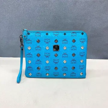 MCM 스터드 클러치백 파랑a