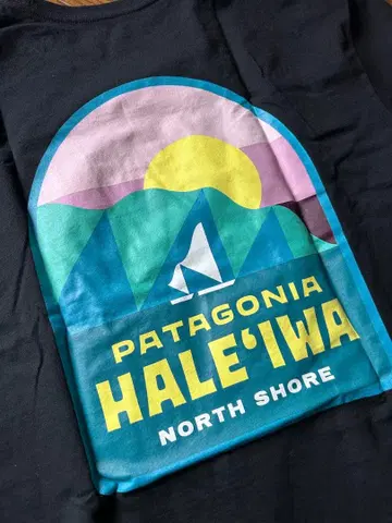 Patagonia Hale'iwa 한정판 블랙 T셔츠 XL 사이즈