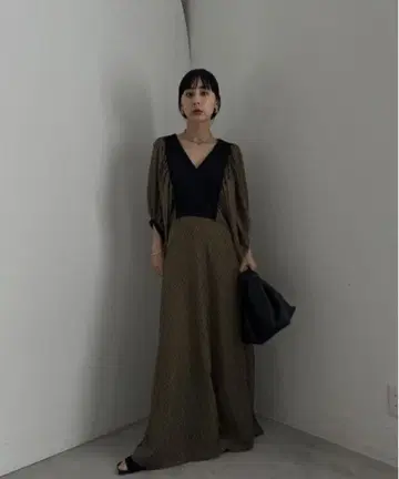 Ameri GEOMETRIC RHOMBUS DRESS 블랙 S 사이즈