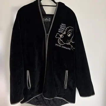 CRUTCH 블랙 플리스 자켓
