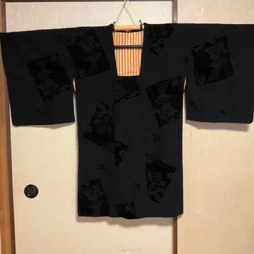 [ 빈티지 ] 도행 코트 순수 실크 벨벳 느낌