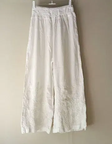 손자수 코튼 팬츠