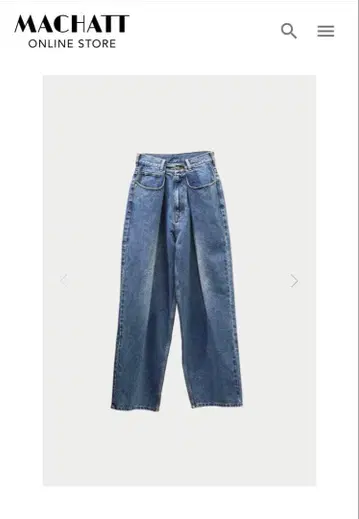 MACHATT 허리 턱 데님 38