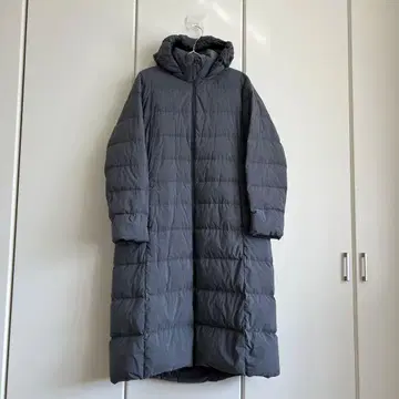 UNIQLO 그레이 울트라 라이트 다운 롱 코트 XXL