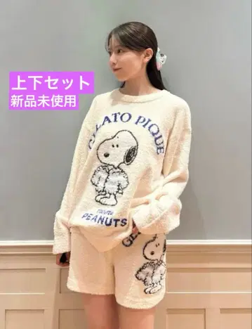 젤라또피케 [ PEANUTS ] 자카드 풀오버 & 숏팬츠 세트