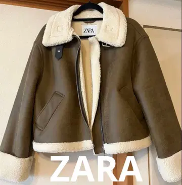 ZARA 브라운 무스탕 자켓 보아