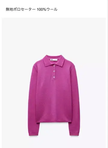 ZARA 100% 울 폴로 니트