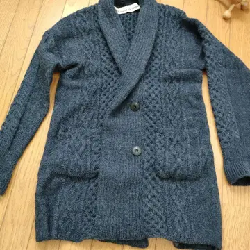 다크 네이비 그레이 니트 가디건 M 사이즈