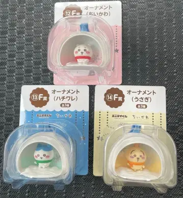 치이카와 (먼작귀) 에니마이 복권 오너먼트 하치와레 토끼 3종 세트