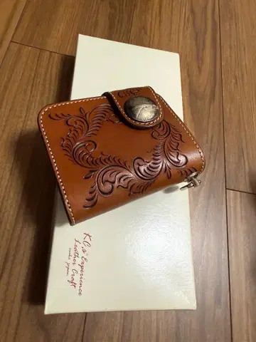 KC's  접이식 지갑 소가죽