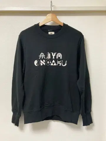 maya ongaku (마야 옹가쿠) 로고 맨투맨 블랙 M
