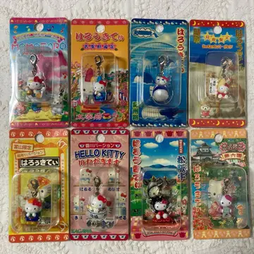 M 지역 한정 키티 끈 지퍼 마스코트 8개