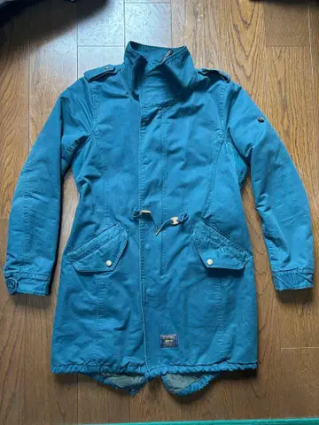 glamb 코튼 충전솜 코트 블루그린