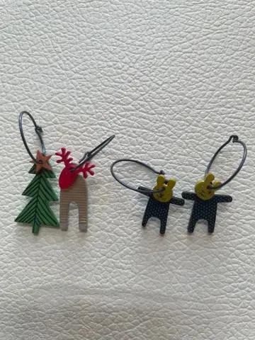 크리스마스 모티브 귀걸이 세트
