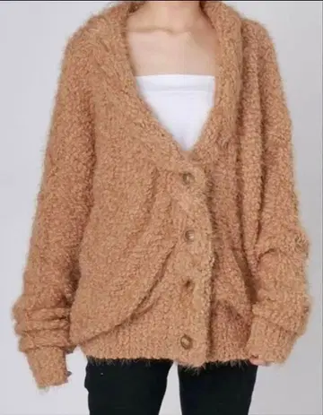 dazzlin 더블린 푸들 퍼 아우터 가디건