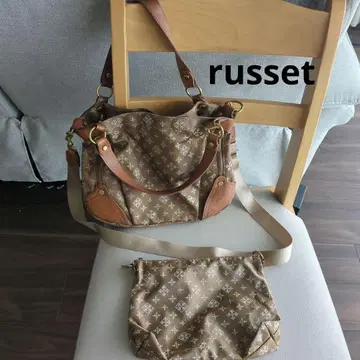 러셋 베이지 토트백 파우치 포함