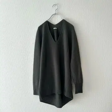 [IENA] 울 돌먼 슬리브 니트 홀 가먼트 코쿤 차콜