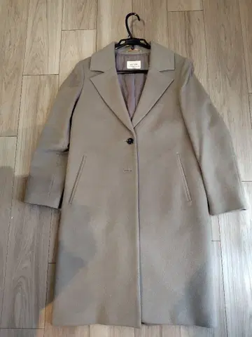 오리히카 포켓 기모 오버 체스터 코트 베이지