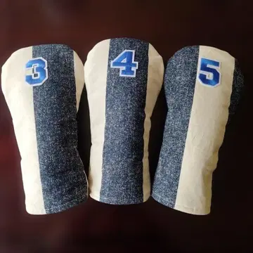 골프 헤드커버 핸드메이드 유틸리티 네이비 스트라이프