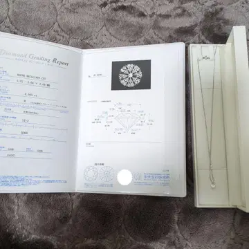 플라티나 다이아몬드 목걸이 0.505 캐럿