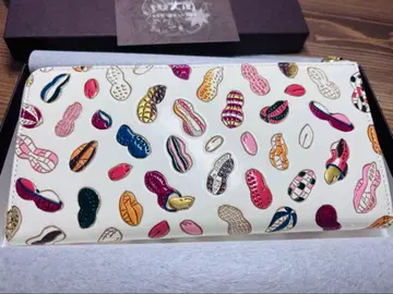 미사용 새상품 분코야 오제키 피넛 L자 지퍼 장지갑 정가 30800엔