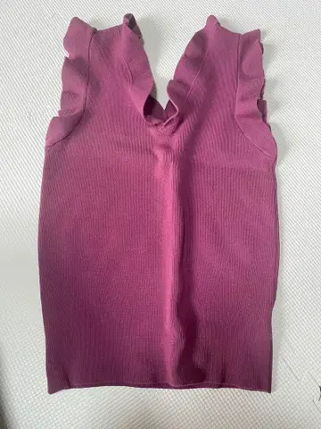 snidel 프릴 슬리브리스 상의 퍼플