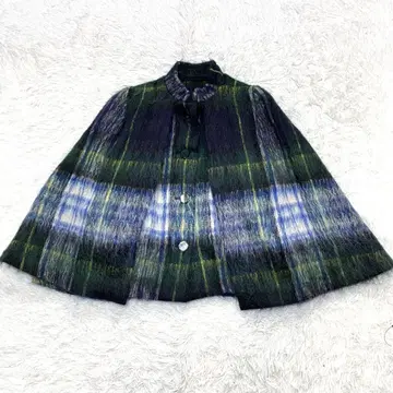 레어 GLEN STEWART MOHAIR 판초 코트 스코틀랜드