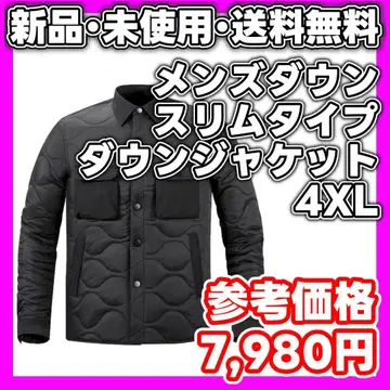 [ 새상품 미사용 ] 남성용 다운 슬림 타입 자켓 4XL 블랙