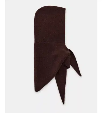 새상품 ZARA 자라 니트 반다나 후드 머플러 브라운 완판템