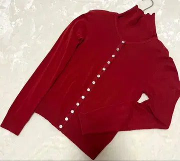 agnes b. 에네스베 빨간색 앙상블 가디건