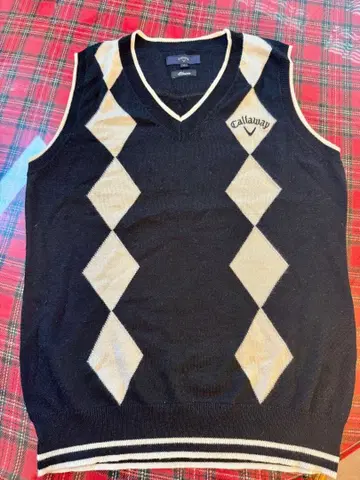 Callaway 다이아몬드 패턴 V넥 베스트 LL